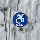 Gehandicapte Van Modern Ronde Button 7,6 Cm (In situ)