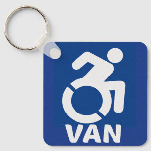 Gehandicapte Van Modern Sleutelhanger