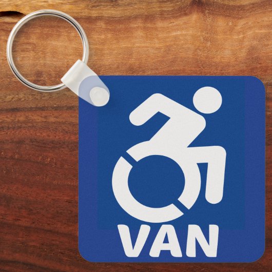 Gehandicapte Van Modern Sleutelhanger (Voorkant)