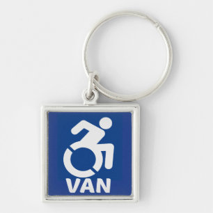 Gehandicapte Van Modern Sleutelhanger
