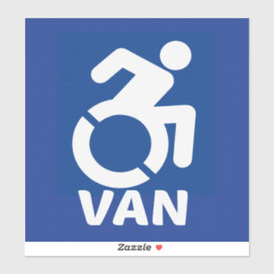 Gehandicapte Van Modern Sticker