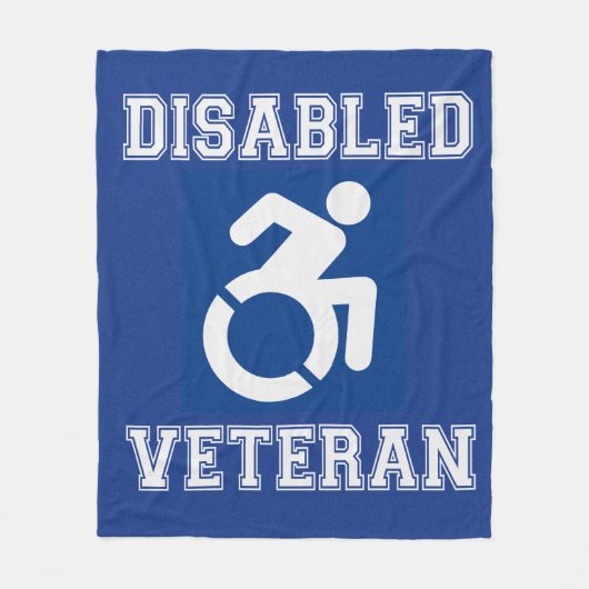 Gehandicapte veteraan fleece deken (Voorkant)