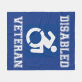 Gehandicapte veteraan fleece deken (Voorkant (Horizontaal))