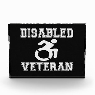 Gehandicapte veteraan fotoblokken