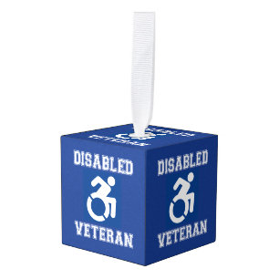 Gehandicapte veteraan kubus ornament