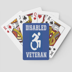 Gehandicapte veteraan pokerkaarten