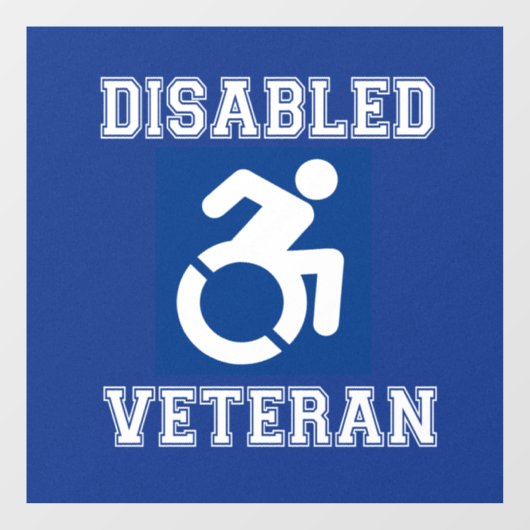 Gehandicapte veteraan raamsticker (Vel)