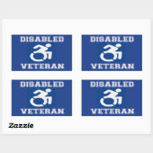 Gehandicapte veteraan rechthoekige sticker (Vel)