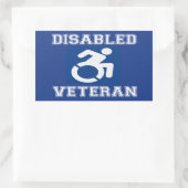 Gehandicapte veteraan rechthoekige sticker (Tas)