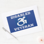 Gehandicapte veteraan rechthoekige sticker (Envelop)