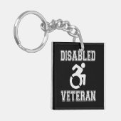 Gehandicapte veteraan sleutelhanger (Voorkant Links)