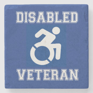 Gehandicapte veteraan stenen onderzetter