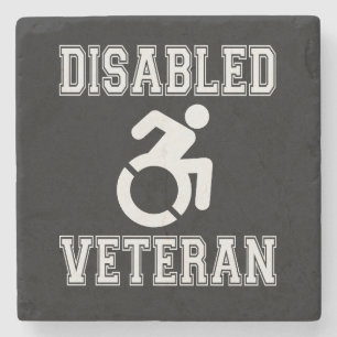 Gehandicapte veteraan stenen onderzetter
