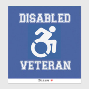 Gehandicapte veteraan sticker