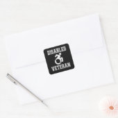 Gehandicapte veteraan vierkante sticker (Envelop)