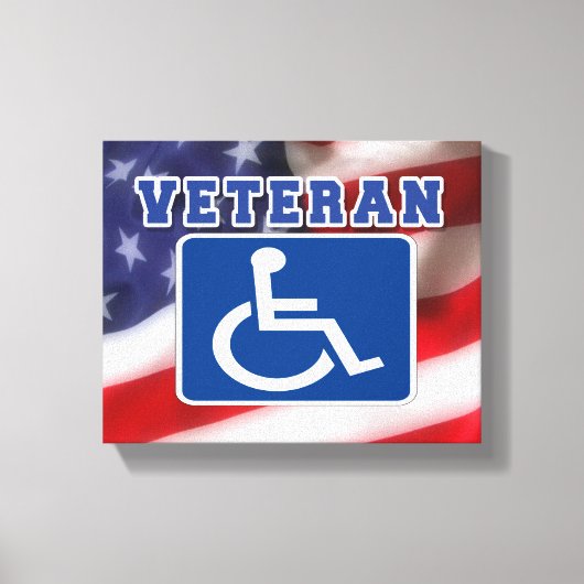 Gehandicapte Veteran USA Canvas Afdruk (Voorkant)