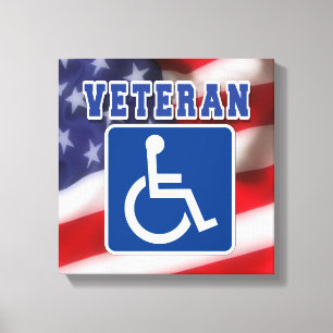 Gehandicapte Veteran USA Canvas Afdruk