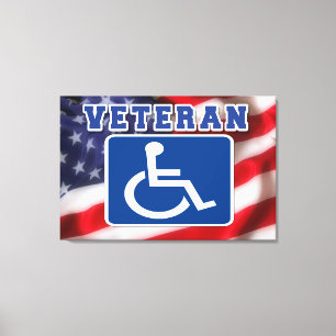 Gehandicapte Veteran USA Canvas Afdruk