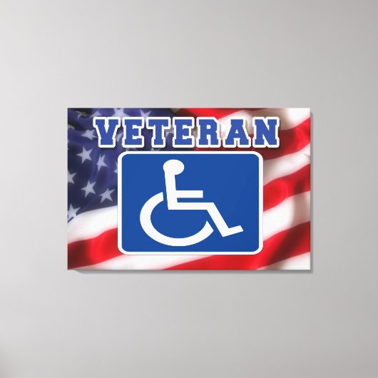 Gehandicapte Veteran USA Canvas Afdruk (Voorkant)