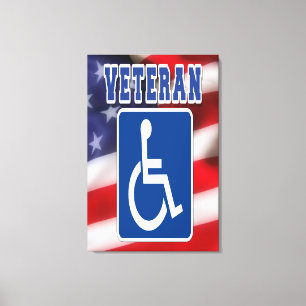 Gehandicapte Veteran USA Canvas Afdruk