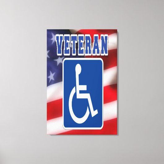 Gehandicapte Veteran USA Canvas Afdruk (Voorkant)