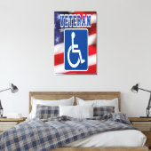 Gehandicapte Veteran USA Canvas Afdruk (Insitu (Slaapkamer))