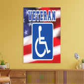 Gehandicapte Veteran USA Canvas Afdruk (Insitu (Woonkamer))