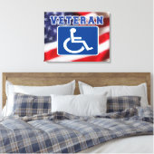 Gehandicapte Veteran USA Canvas Afdruk (Insitu (Slaapkamer))