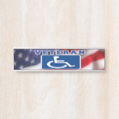Gehandicapte Veteran USA Deurbordje (Voorkant)