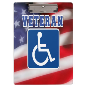Gehandicapte Veteran USA Klembord