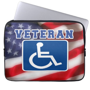 Gehandicapte Veteran USA Laptop Sleeve