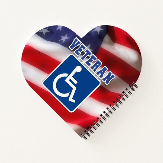 Gehandicapte Veteran USA Notitieboek (Achterkant)