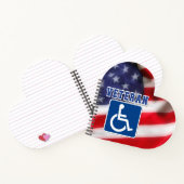 Gehandicapte Veteran USA Notitieboek (Binnen)
