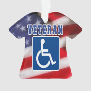 Gehandicapte Veteran USA Ornament
