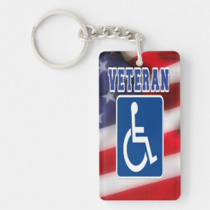 Gehandicapte Veteran USA Sleutelhanger