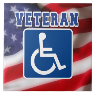 Gehandicapte Veteran USA Tegeltje
