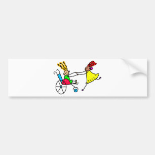 Gehandicapte vrienden bumpersticker