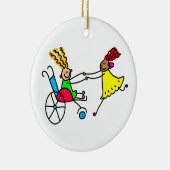 Gehandicapte vrienden keramisch ornament (Rechts)