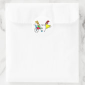 Gehandicapte vrienden ronde sticker (Tas)