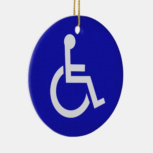 Gehandicapten met een handicap keramisch ornament (Rechts)