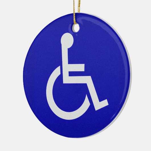 Gehandicapten met een handicap keramisch ornament (Links)