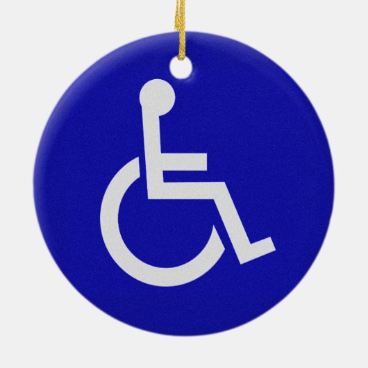 Gehandicapten met een handicap keramisch ornament (Achterkant)