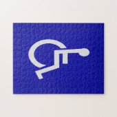 Gehandicapten met een handicap legpuzzel (Horizontaal)