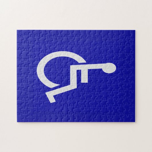 Gehandicapten met een handicap legpuzzel (Horizontaal)