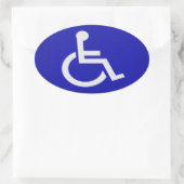 Gehandicapten met een handicap ovale sticker (Tas)