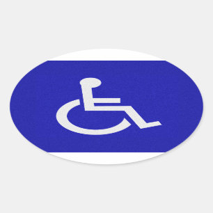 Gehandicapten met een handicap ovale sticker