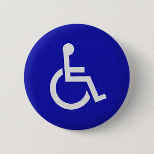Gehandicapten met een handicap ronde button 5,7 cm