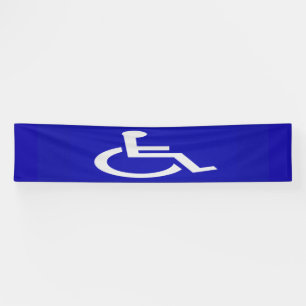 Gehandicapten met een handicap spandoek