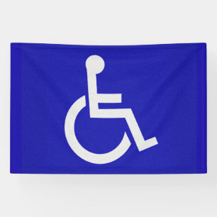 Gehandicapten met een handicap spandoek