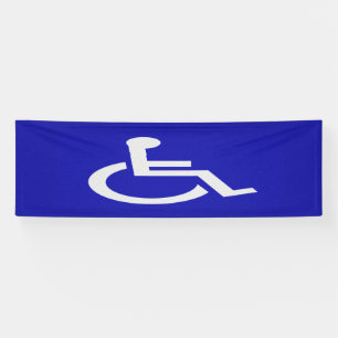Gehandicapten met een handicap spandoek